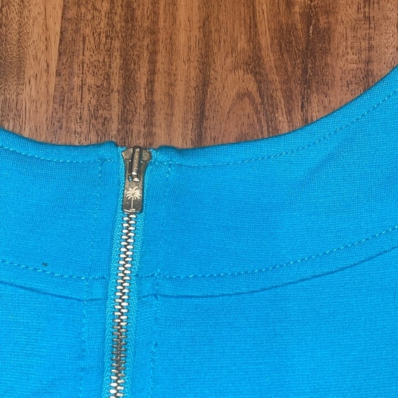 Lilly Pulitzer women’s dress large 12 14 mini Agatha Turquoise blue stretch NWOT - Picture 7 of 11
